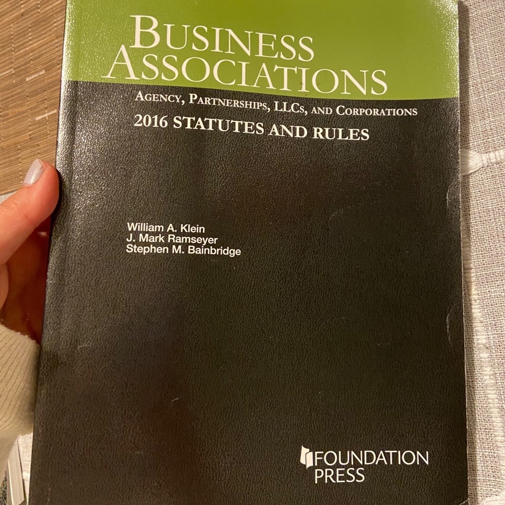 Business Associations: Agency, Partnerships, LLC..